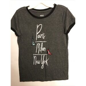 The‎ print shop medium Gray Paris Milan New York T shirt top